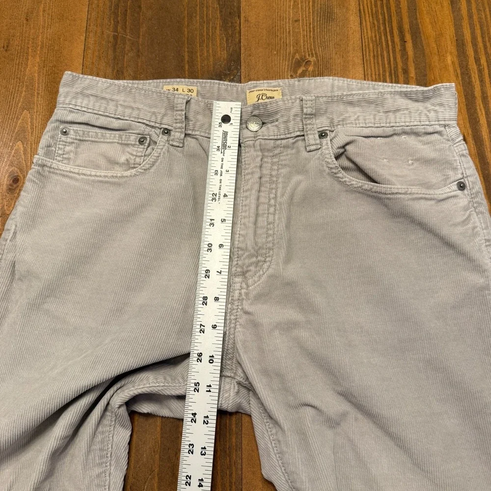 J. Crew‎ Men's Gray Corduroy Straight Leg Pants Style 770 Size 34x30